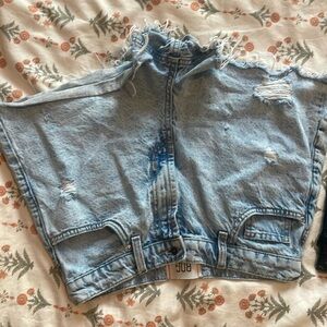 Denim and Leather shorts bundle!
